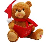 FESTIVE Animated Storytelling Bear with Book