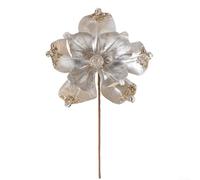 Festive Artificial Poinsettia 23cm for Wreath Garland(Champagne)