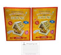 Festive Bakery Decorate Your Own Gingerbread House Kit - 2 Pack (165g Each) with Gifty Goodness Shopping List | Fun Christmas Activity, DIY Festive Treats