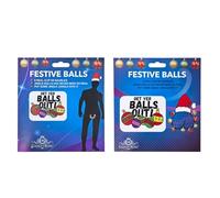 Festive Balls Beard Baubles Decoration Christmas For Him Boyfriend Mens Secret Santa Rude Gift For Men Fun Husband Shiny Golden Balls Sack Bells Unusal idea Funny Office Boss Friend Adults Present