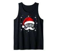 Festive Believe Santa Hat Christmas Tank Top