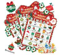 Festive Bingo Game - Holiday Deck for Family Gatherings | Portable Card Set with Colorful Design, Party Activity for Adults Teens Kids, Classroom Carnival Travel Indoor Entertainment