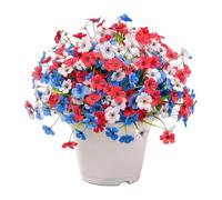 Festive Bloom Display - Patio Decoration for Holiday Cheer | DIY Outdoor Artificial Flowers, Vibrant Seasonal Arrangement, Easy Setup Design, Porch Balcony Garden Accent for Home