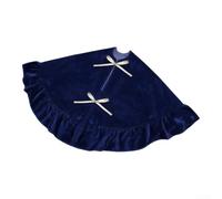 Festive Blue Tree Skirt with Ruffled Hem for Parties | Luxurious deep blue velvet, elegant ruffled hem, enhances holiday for decor, soft texture, for stunning backdrop(Blue 150CM)
