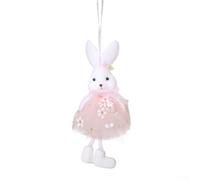Festive Bunny Hang Tags Whimsical Fiber Cloth for Your Easter Decoration Needs (Pink)