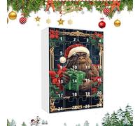 Festive Calendar - 24 Pendant Decoration for Daily Activities, Acrylic Ape with Hanging Numbers, Holiday Calendar for Home, Office, Party, Desk, Fireplace, Transparent Material