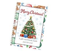 Festive Card Storage Book Spiral Bound 10 Page Christmas Card Holder