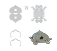 Festive Carriage Silicone Mold Set with Detachable Parts Christmas Decorations for Family Activities Christmas Silicone