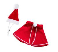 Festive Cat Christmas Costume Adjustable Hooded Cape 3 Size Options Soft Skin Friendly Material Christmas Cat Clothes