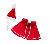 Festive Cat Christmas Costume Adjustable Hooded Cape 3 Size Options Soft Skin Friendly Material Christmas Cat Clothes