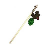 Festive Cat Teaser Toy Nutcracker Christmas Wooden Handle Kitten Wand with Catnip Inners