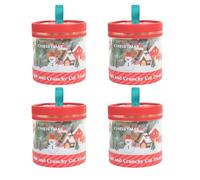 Festive Cat Treats Christmas Pack - 40 Bags of Crunchy Pillow Snacks in Salmon, Beef, Catnip & Chicken Flavours - Holiday Reward Bites in Festive Gift Packaging for Cats