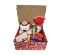 Festive Ceramic Mug Gift Hamper with Assorted Sweets, Greeting Card and Treats Box - Christmas Hot Chocolate Set for Holiday Gifting, Winter Cosy Moments (Style 2)