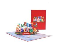 Festive Cheer 3D Pop-Up “MERRY CHRISTMAS” Card
