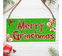 Festive Cheer Unleashed: Wooden Plaque - 19cm x 9cm, Ideal Christmas Decoration Gift for the Holiday Season Christmas Festive Decor (Acrylic Indoor & Outdoor Use)