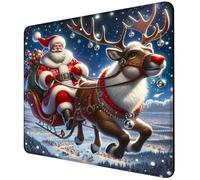 Festive Cheers Mouse Pad Square MousePads Non-Slip Rubber Base Mouse Mat Desk Pad with Stitched Edge for Desk Computers Laptop Office, 9.5x8 Inches