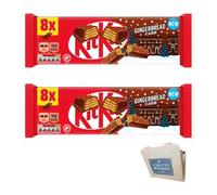 Festive Chocolate bundle NewKit Ket Gingerbread Flavour 2 Finger Chocolate Biscuit Bars Multipack x8 - 165.6g | Festive Crunchy Treats | Snack Size Multipack by SHANZA DEPARTMENTAL'S (Pack of 2)