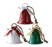 Festive Christmas Bells - Ideal Tree Ornaments for Holiday Celebrations, Pendants with Bow, Festive Ambiance to Any Home, Accent That Captures the Spirit of the Season, 7.09 In