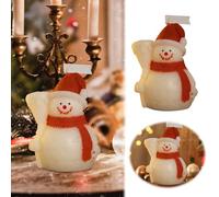 Festive Christmas Candles Snowman Warms Family Or Colleagues They Enjoy Comfortable Atmosphere And Joyful Fragrance Home Candle Holder (Red, 10x6x5.5cm)