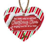 Festive Christmas Decoration - "The Best Way to Spread Christmas Cheer is Singing Loud for All to Hear" - Xmas Ornament for Home Decor, and Seasonal Celebrations (Small: 10 cm (H) × 9 cm (W))