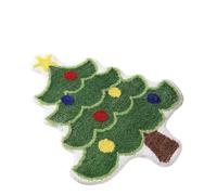 Festive Christmas Doormat - Non-Slip Holiday Welcome Mat with Fun Santa & Snowman Pattern, Super Absorbent Bathroom Rug Easy Clean Home Decor (16x24 Inch) (Tree3)