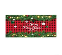 Festive Christmas Garage Door Banner Flag Made from 100D Polyester Fabric with Grommets for Hanging to Brighten Holiday Home and Community Events (A)