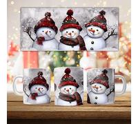 Festive Christmas Mug: Snowman Santa Print, Perfect Holiday Season Gift for X Mas Movie Lovers Coffee Hot Chocolate Cup