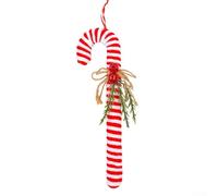 Festive Christmas Ornaments Crafted to Add Cheer with Materials and Compact Hanging Design (Red and White)
