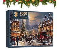 Festive Christmas Scene Jigsaw Puzzle, Snowy Christmas Village Puzzle, Winter Wonderland Puzzle, Christmas Advent Calendar, 1000 Piece Jigsaw Puzzle, Christmas Decorations