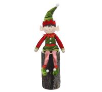 Festive Christmas Sitting Plush Elf with Adjustable Dangly Legs 65cm Tall