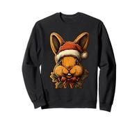 Festive Christmas Squirrel with Santa Hat Gingerbread Cookie Sweatshirt