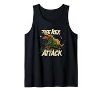 Festive Christmas Tree Costume with Dinosaur and T Rex Tank Top
