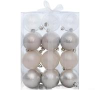 Festive Christmas Tree Decorations 24PCS Hanging Balls Set 6CM Plastic Ornaments with Electroplated for Seasonal Party and Home Decoration Use (6 Cm)