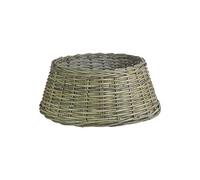 Festive Christmas Tree Skirt Split Kubu Grey Rattan Extra Large 58cm x 24cm