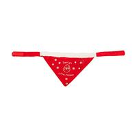 Festive Christmas Velvet Effect Adjustable Dog Bandana (Santa's Little Helper)