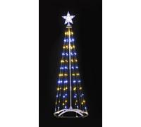 Festive Cone Tree With White And Warm White Multifunction Lights - 180Cm