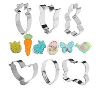 Festive Cookie Cutter, Non-Stick Characters - 6 Stainless Steel Easter | for Home, Pastry, Kitchen, DIY, Cake, Chocolate and Candy