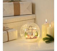 Festive Crackle Effect Lit Gonk / Gift Christmas Ball - 15Cm