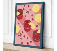 Festive Cranberry Cocktails Canvas Wall Art Print 18x12 Inch | Ready to Hang, Gallery Wrapped, Fade-Resistant Inks, Securely Packaged, UK Made