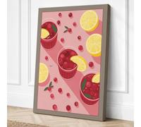 Festive Cranberry Cocktails Canvas Wall Art Print 18x12 Inch | Ready to Hang, Gallery Wrapped, Fade-Resistant Inks, Securely Packaged, UK Made