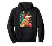 Festive Cute Xmas Holiday Capybara Christmas Pullover Hoodie