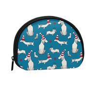 Festive Dachshund Fun Coin Purse, Cute Mini Coin Purse for Women, Small Change Purse Coin Pouch