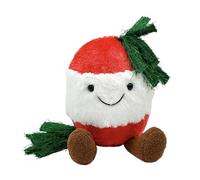 Festive Decoration Charm: Featuring a timeless red-green palette and charming jingle bells, this plush Christmas doll adds a touch of seasonal enchantment, enriching the festive spirit in homes and co