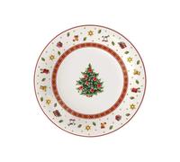 Festive Dessert Plate - Villeroy & Boch 21.5cm Red & White Porcelain