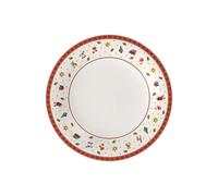 Festive Dinner Plate - Villeroy & Boch 26.8cm Red & White Porcelain