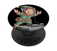 Festive DJ Booth Costume for Christmas Elf Lovers PopSockets Adhesive PopGrip