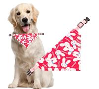 Festive Dog Bandana - Custom Holiday Pattern & Name, Washable Polyester for Christmas & More