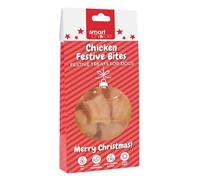 Festive Dog Treats Chicken Bites - Low Fat Holiday Reward Snacks for Pets in Festive Gift Packaging - Bite-Sized Training Treats & Stocking Fillers for Dogs at Christmas