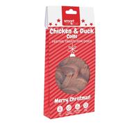 Festive Dog Treats Chicken & Duck Coins - Holiday Reward Snacks for Pets in Seasonal Gift Packaging - Meaty Bite-Sized Training Treats & Stocking Fillers for Dogs at Christmas