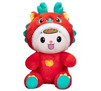 Festive Dragon Stuffed Animal Toy Pendant Red Mascots New Year Decoration Pendant Gift Plush Toy Stuffed Animal Indoor Decoration